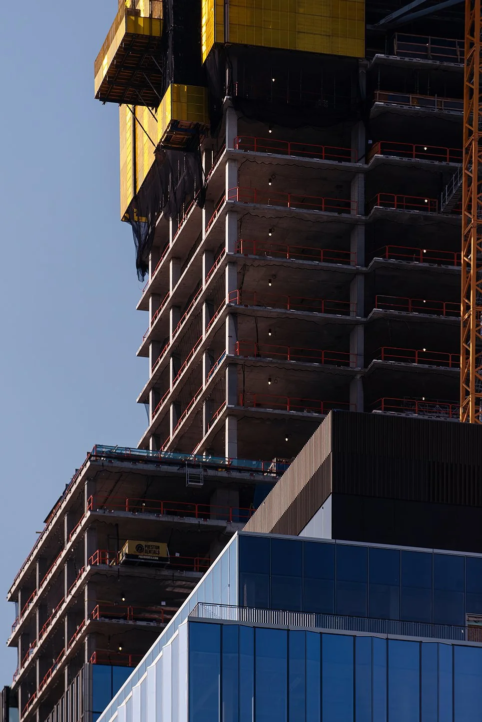  Hudson’s Detroit high-rise construction in Detroit developed by Bedrock and designed by SHoP Architects. 