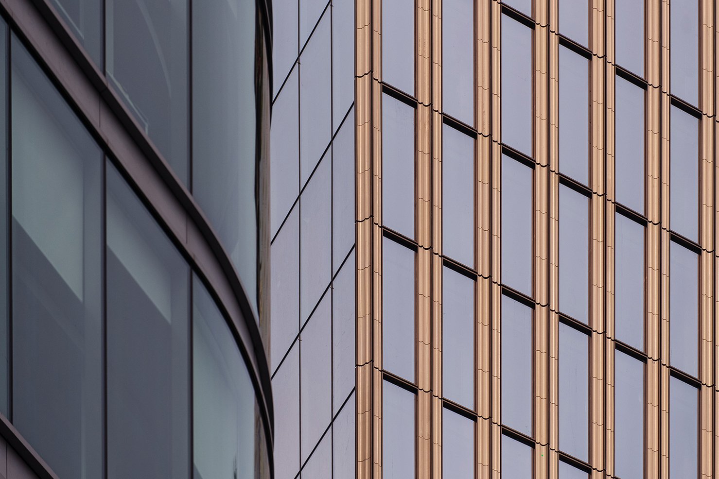  Urban streetscape view including Hudson’s Detroit in Detroit by SHoP Architects and Bedrock. 