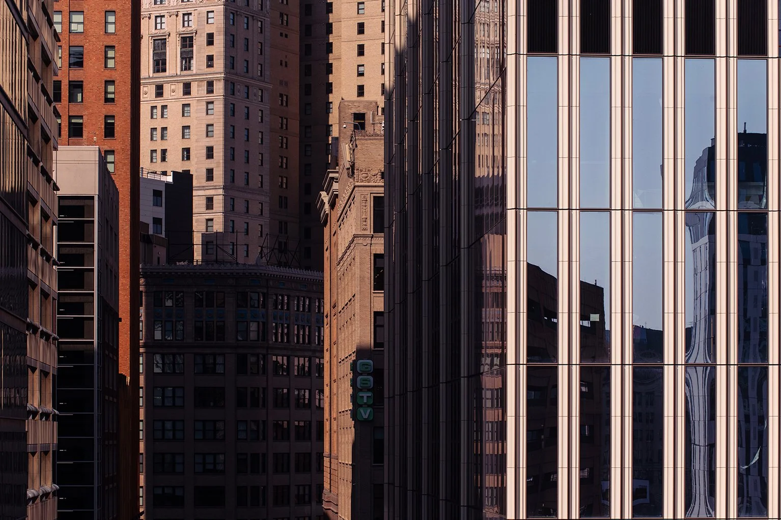  Hudson’s Detroit rising structure in downtown Detroit developed by Bedrock and designed by SHoP Architects. 
