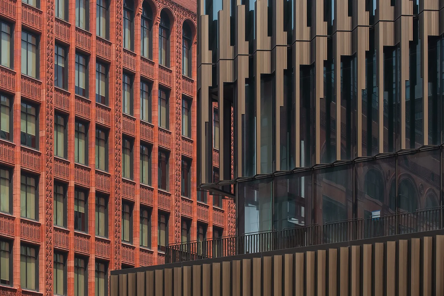  Exterior progress view of Hudson’s Detroit in Detroit for Bedrock by SHoP Architects. 