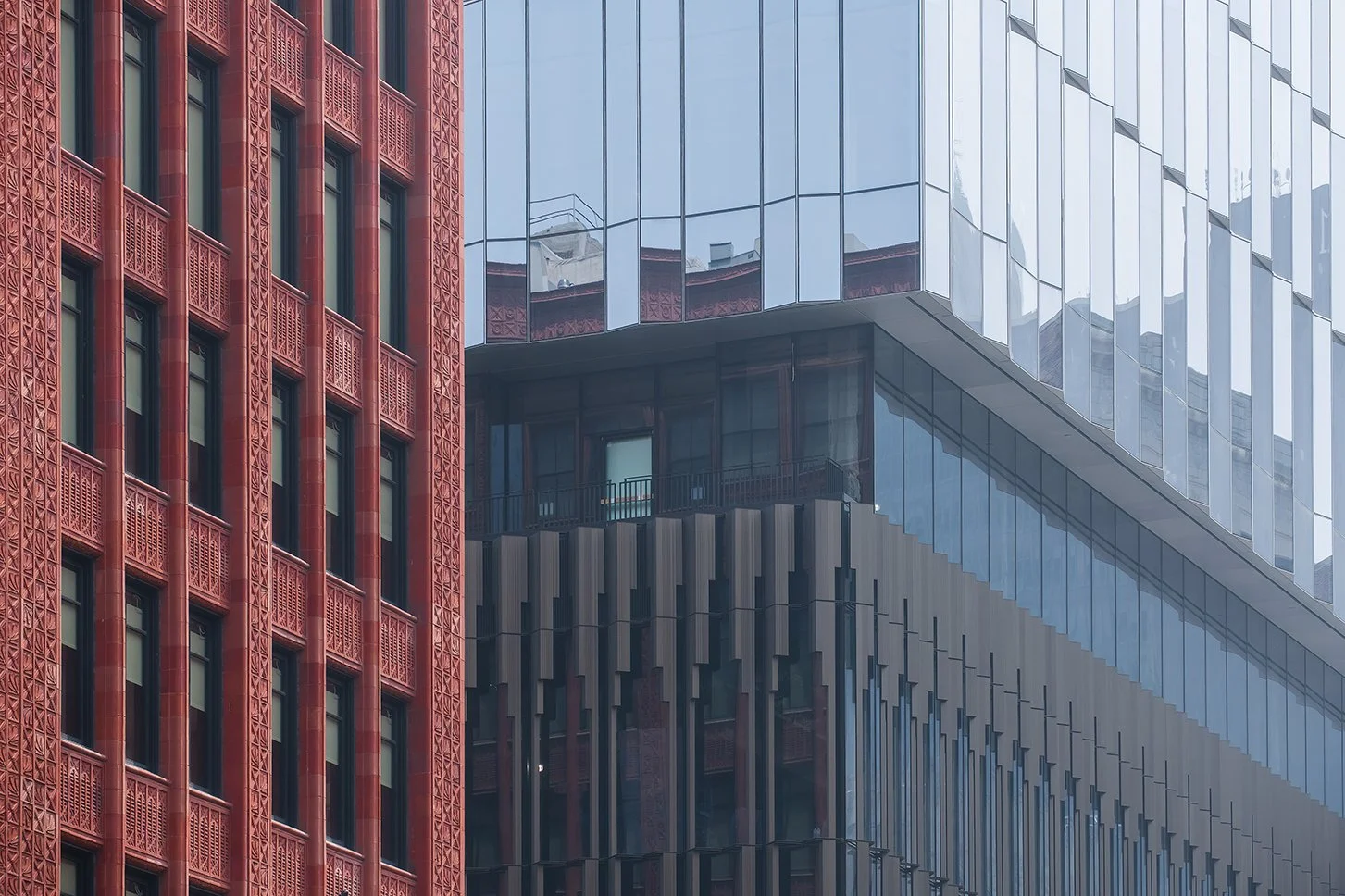  Hudson’s Detroit tower captured against the Detroit skyline by SHoP Architects for Bedrock. 