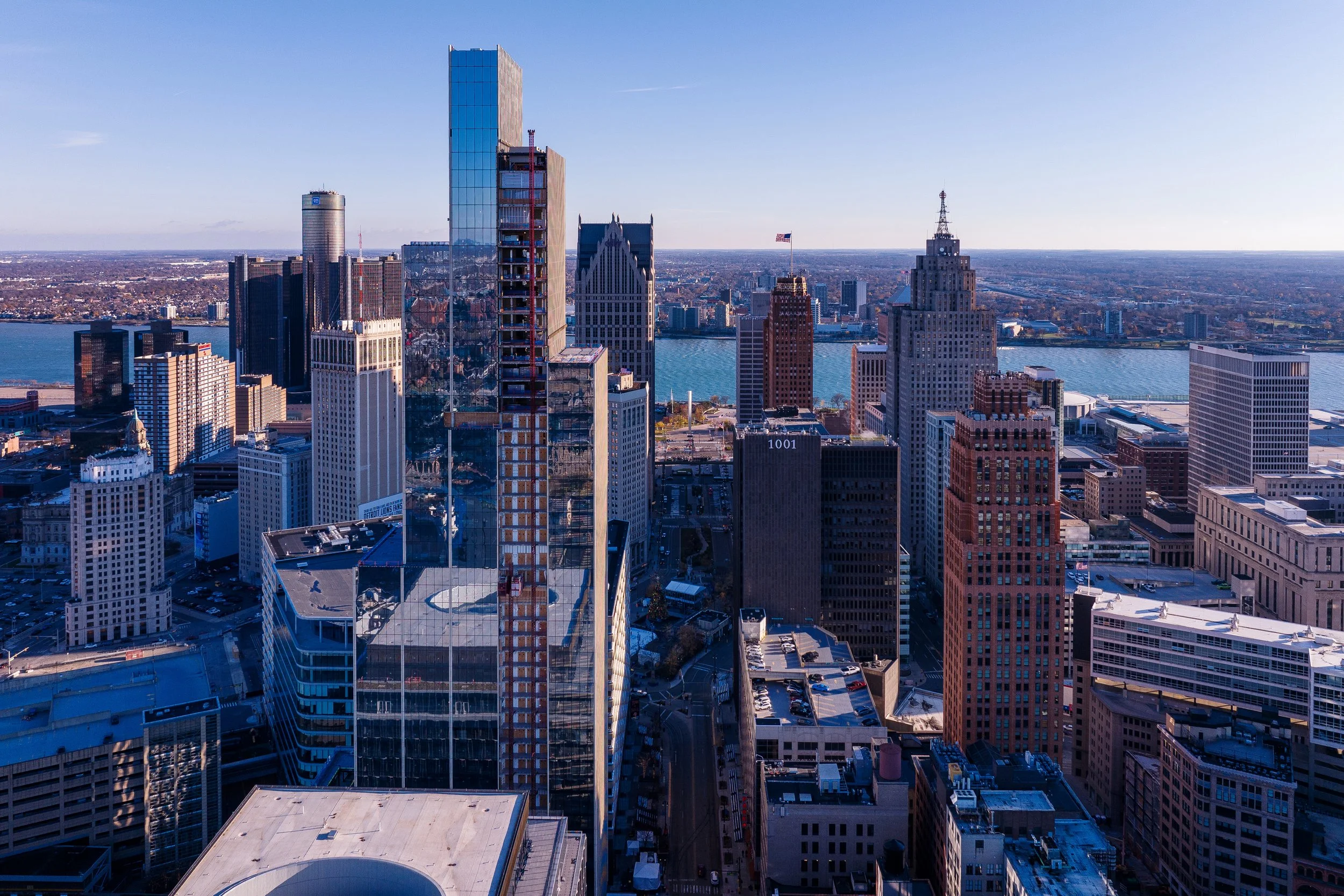  Wide context view of Hudson’s Detroit in Detroit developed by Bedrock. 