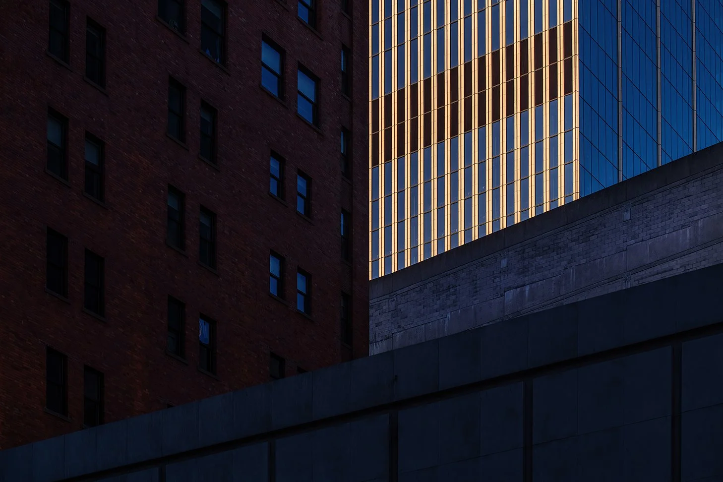  Exterior architectural view of Hudson’s Detroit in Detroit for Bedrock by SHoP Architects. 