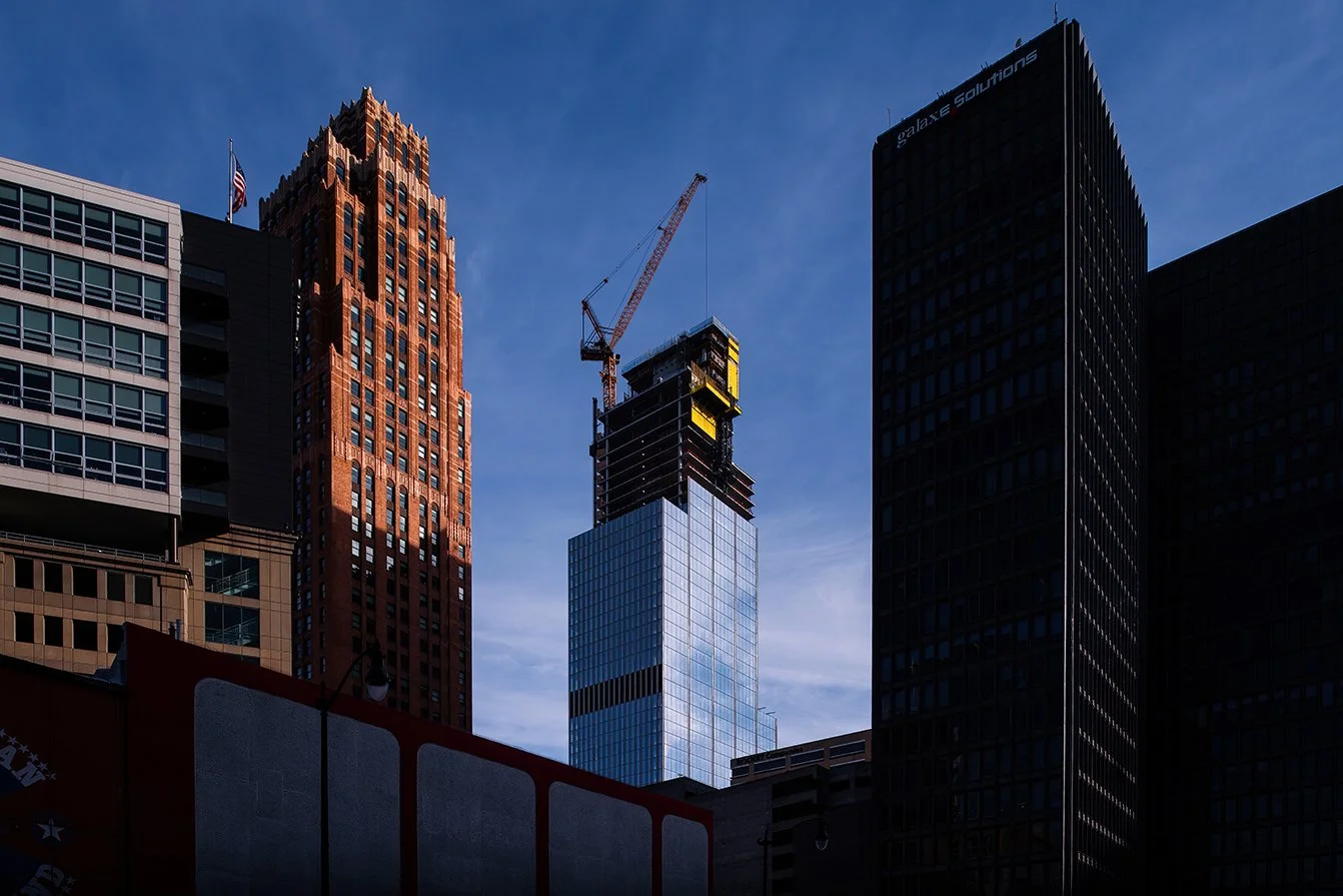  Hudson’s Detroit structural framing in Detroit designed by SHoP Architects and developed by Bedrock. 