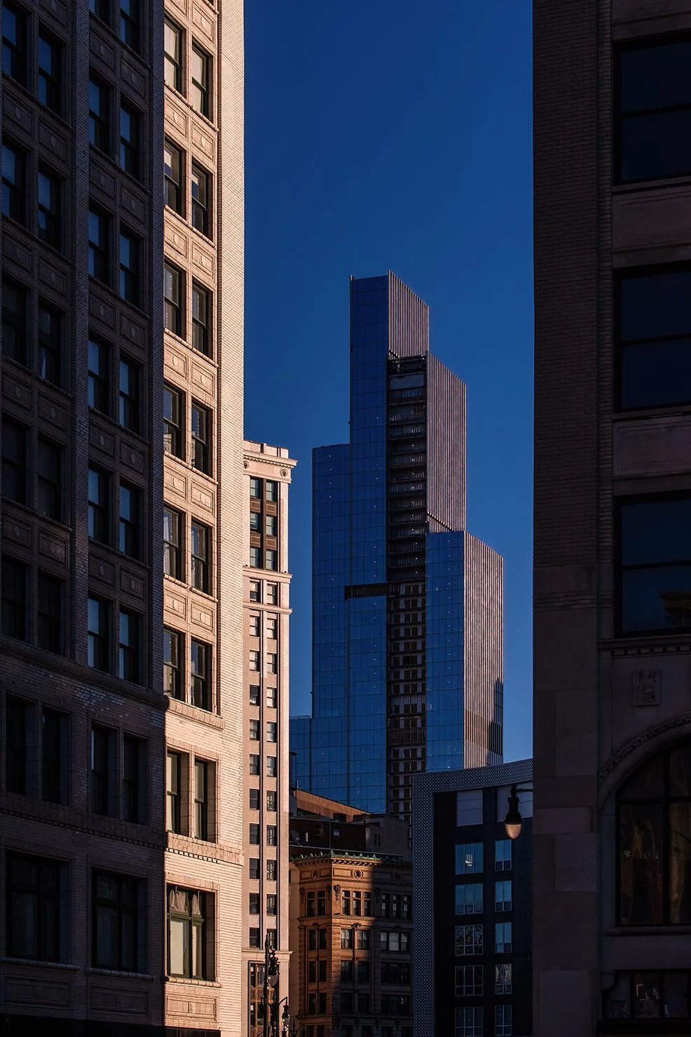  Hudson’s Detroit tower construction scene in Detroit designed by SHoP Architects. 