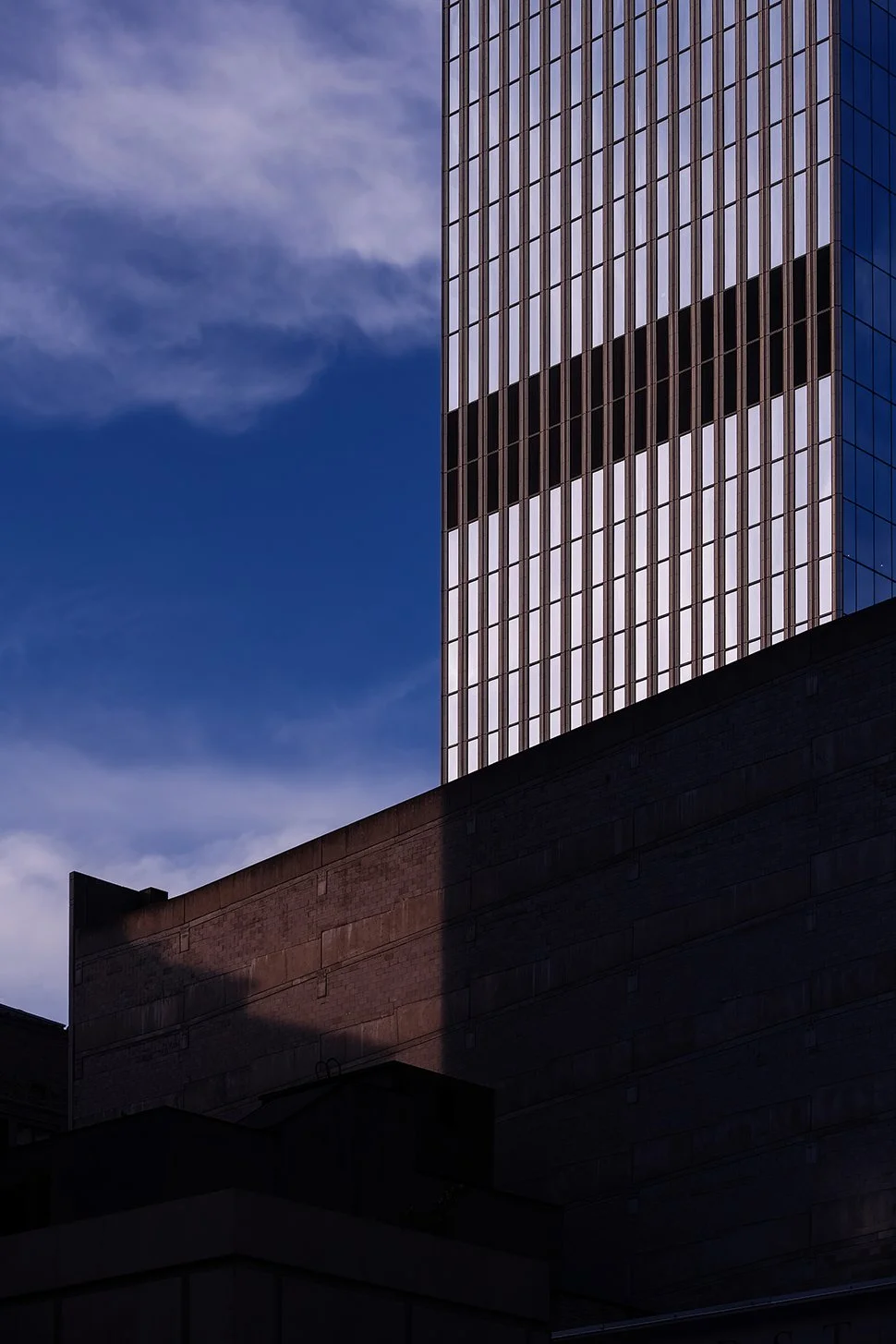  Hudson’s Detroit construction progress visible in the Detroit skyline for Bedrock. 