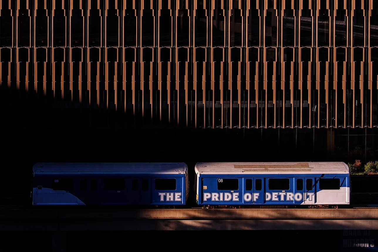  Hudson’s Detroit construction milestone visible in the Detroit skyline developed by Bedrock. 