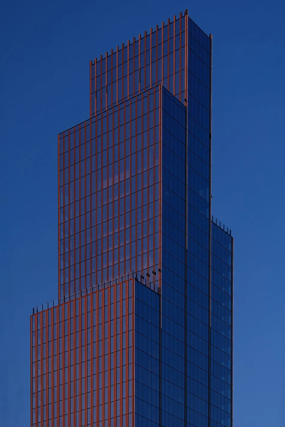  Hudson’s Detroit high-rise progress captured in downtown Detroit by SHoP Architects. 