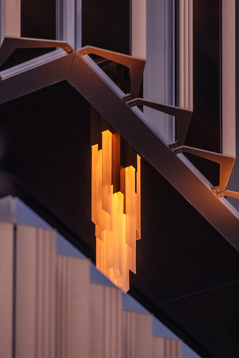  Wide downtown perspective highlighting Hudson’s Detroit in Detroit for Bedrock by SHoP Architects. 