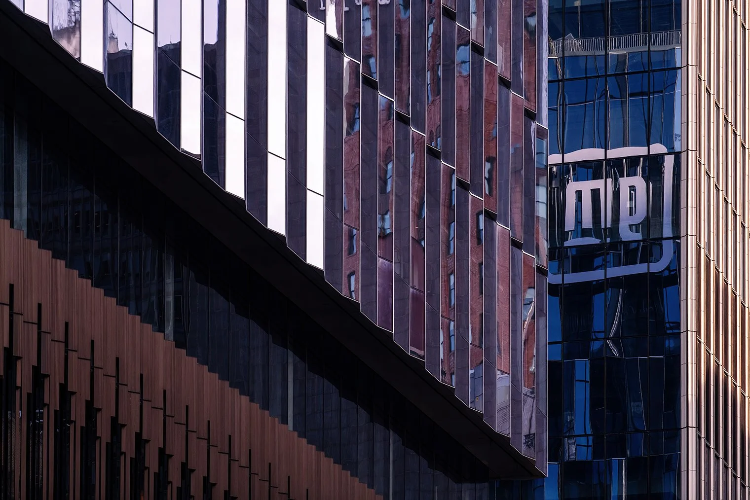  Exterior architectural view of Hudson’s Detroit in downtown Detroit developed by Bedrock. 