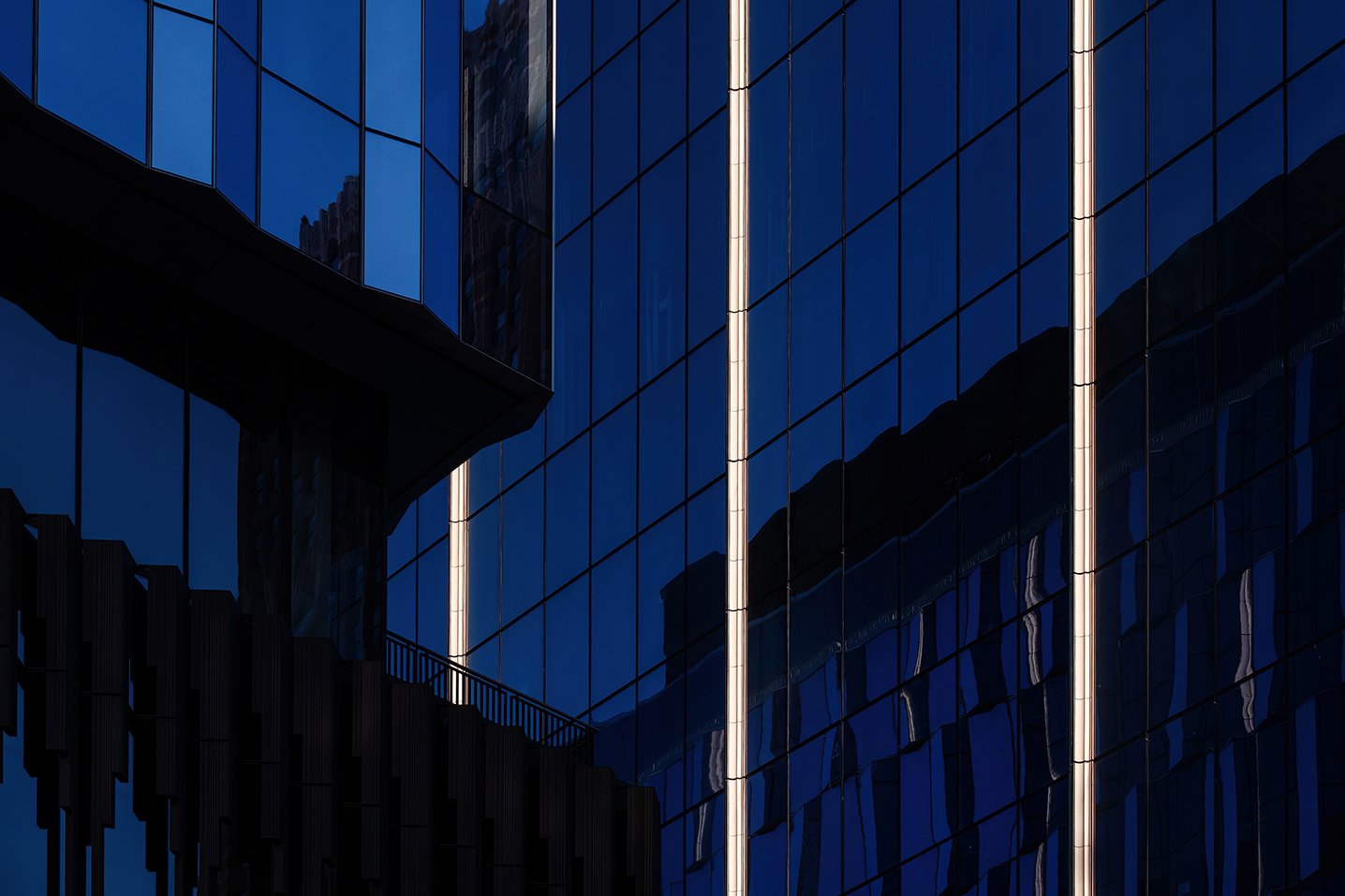  Exterior architectural view of Hudson’s Detroit in Detroit for Bedrock by SHoP Architects. 