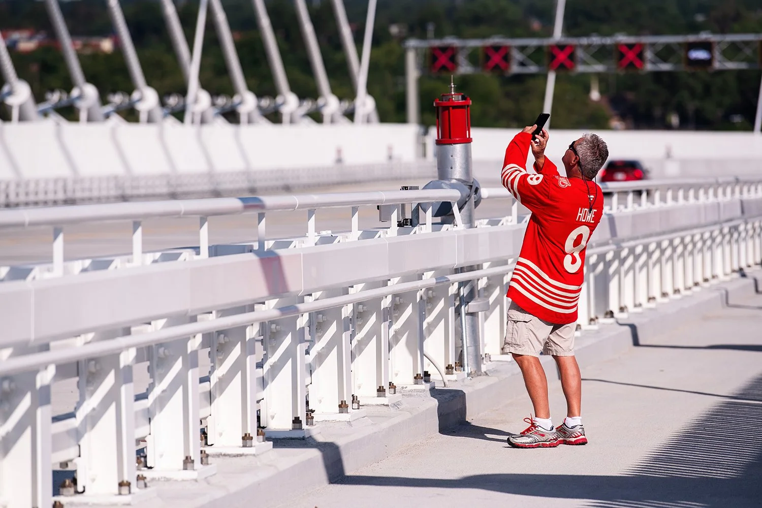 Opening of the Gordie Howe International Bridge pedestrian pathway linking Detroit, Michigan, and Windsor, Ontario.