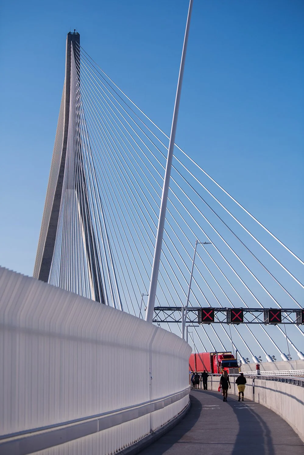 Pedestrian grand opening of the Gordie Howe International Bridge linking Detroit, Michigan, with Windsor, Ontario.