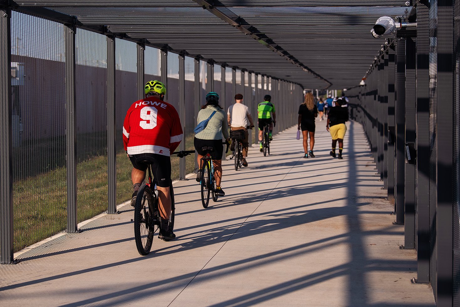 Gordie Howe International Bridge pedestrian crossing opening between Detroit, Michigan, and Windsor, Ontario.
