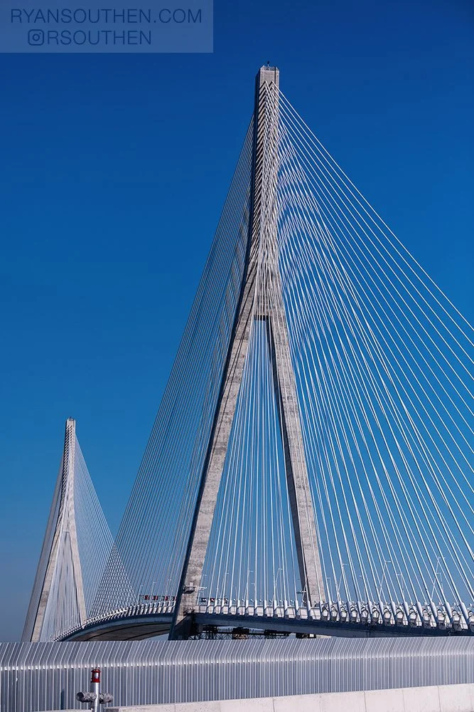 Gordie Howe International Bridge pedestrian pathway during the grand opening connecting Detroit and Windsor.