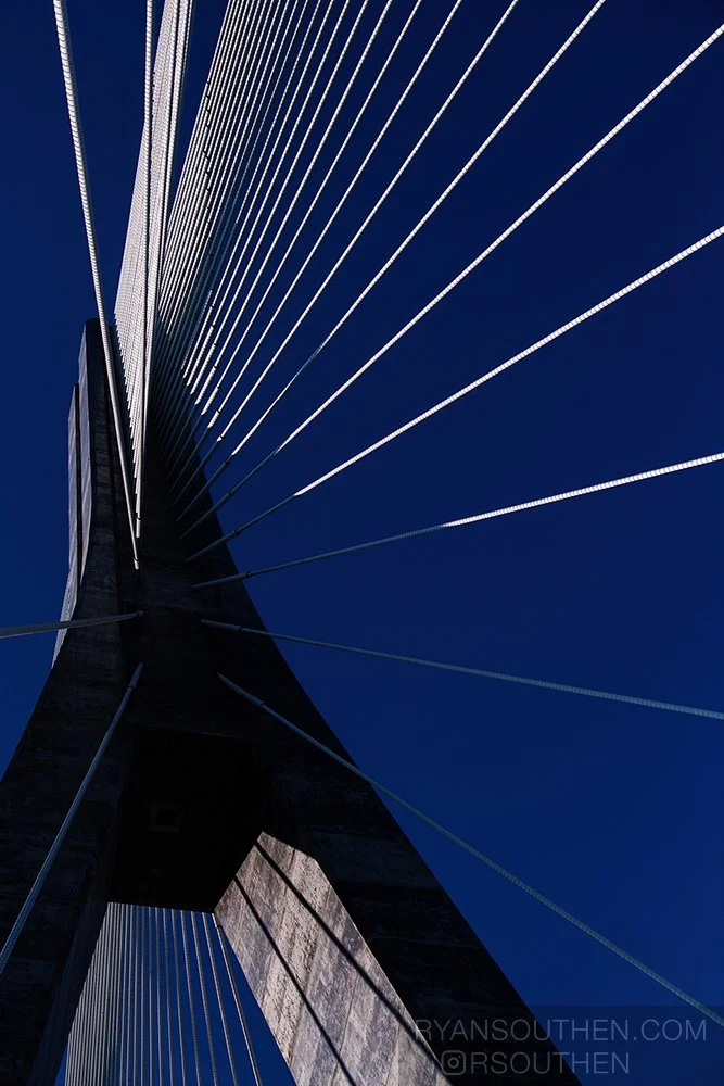 Visitors walking the Gordie Howe International Bridge over the Detroit River during the pedestrian crossing opening.