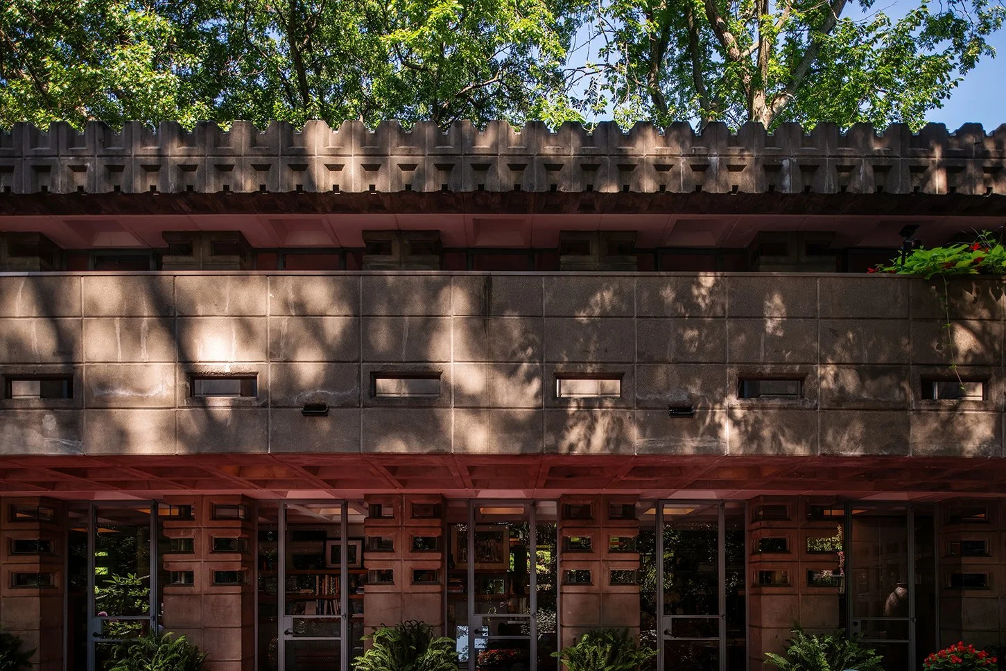 View of the Dorothy G. Turkel House, the only Frank Lloyd Wright-designed home in Detroit, Michigan.