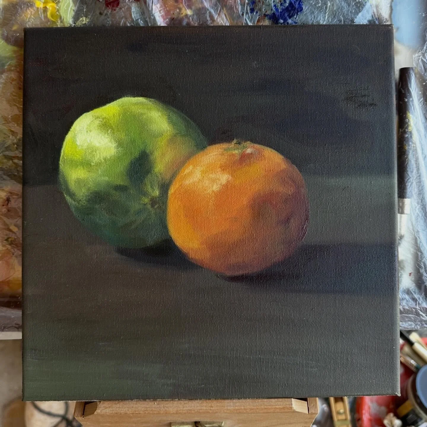 Started a little oil class refresher during my last bit of time in Phoenix. I&rsquo;m falling in love with the layering of oils all over again 😍