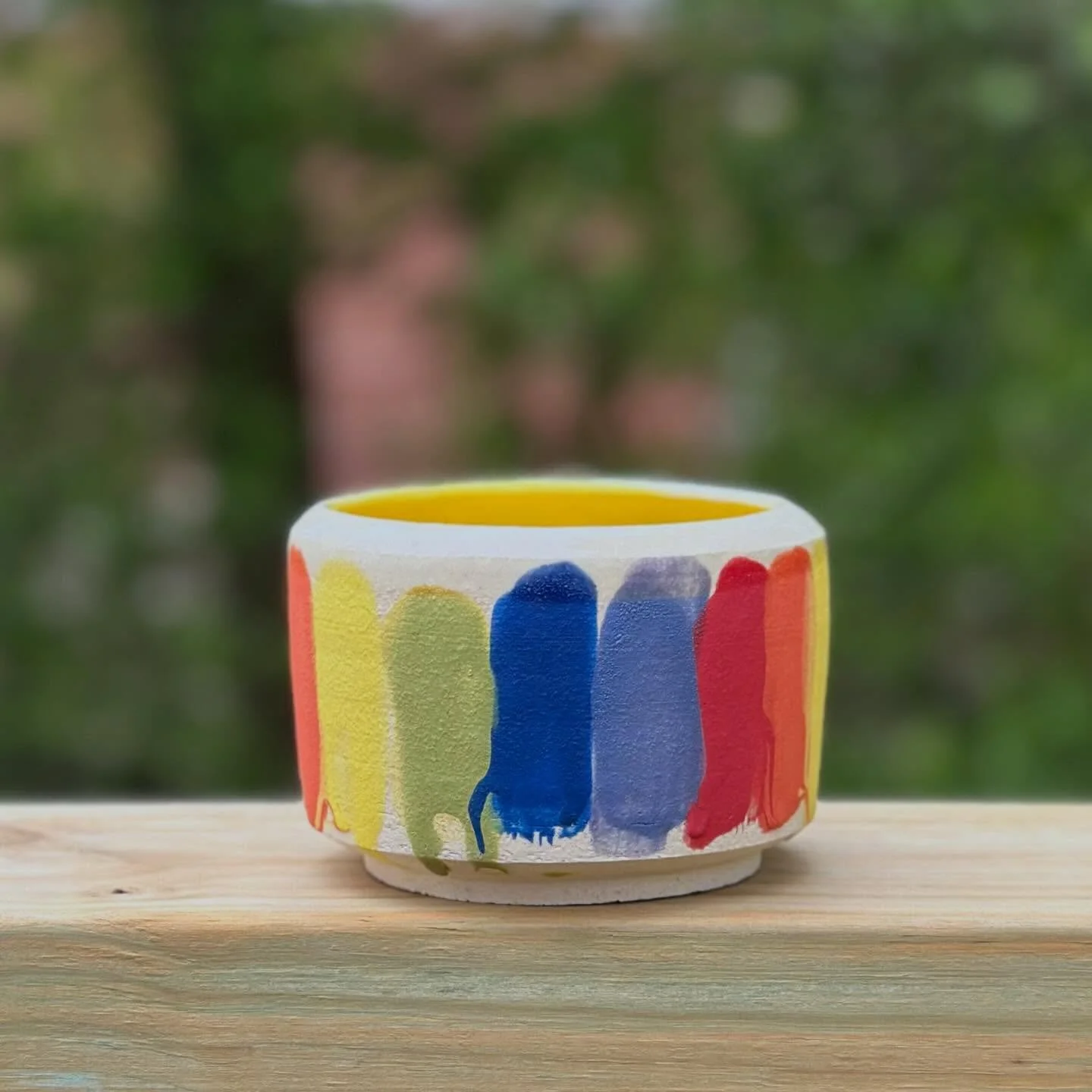 Going through my boxes of ceramics to prep for my first market in May! A few rainbow pieces that will be available just in time for Pride month 🌈 

#pride #queerartist #ceramics #ceramist