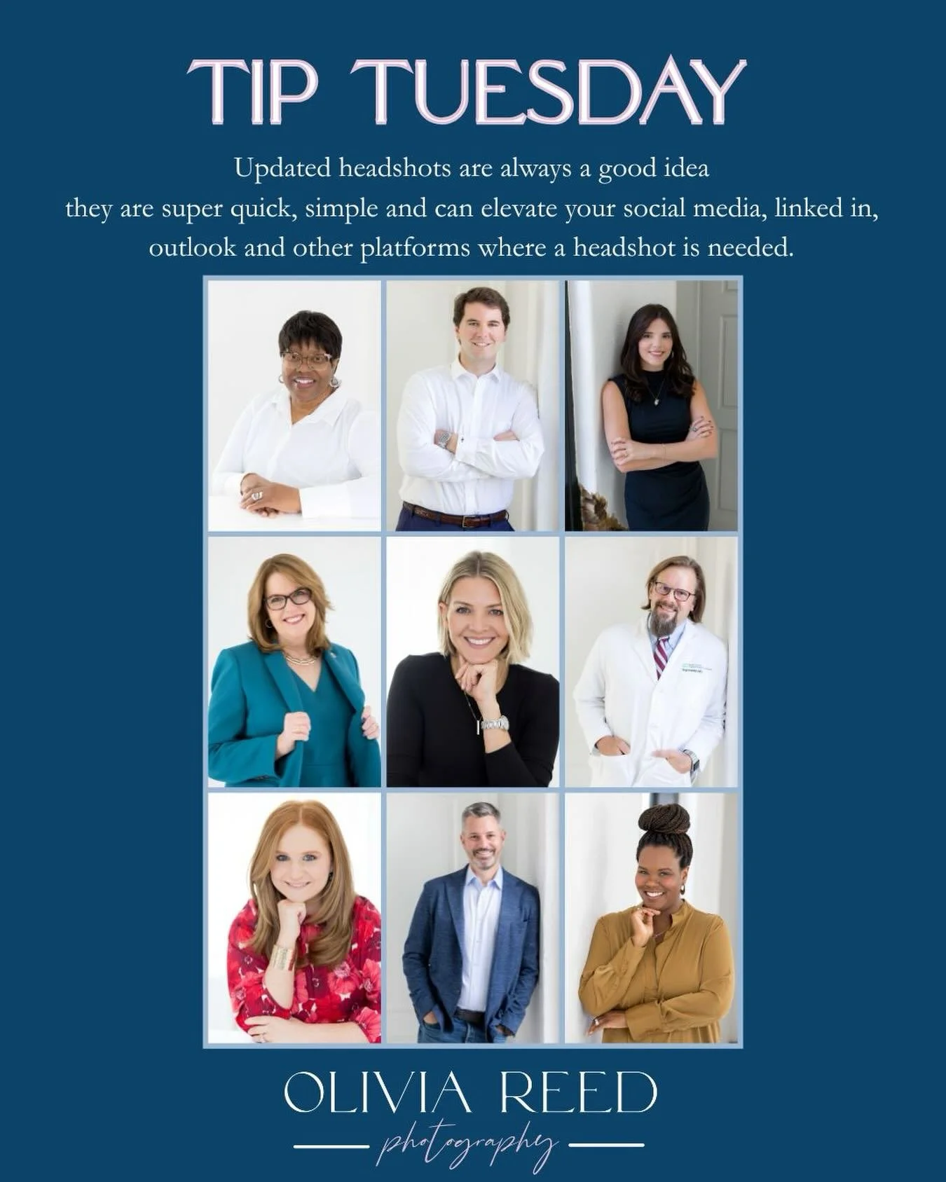 Headshots are easier than most people think. They are super quick in the studio and give such a great updated set of photos to use for business and socials.
DM me to get on my 2026 calendar for a quick, updated studio headshot!