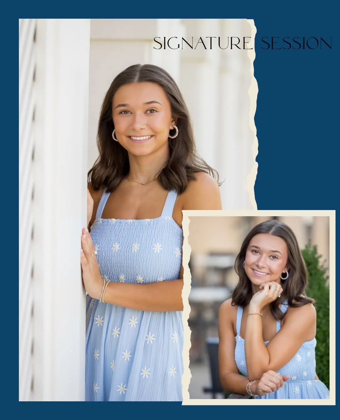 Your senior year isn&rsquo;t just one vibe&mdash;so why limit your portraits to just one look? The Signature Senior Session gives you the perfect balance: space to swap outfits, try out a couple favorite spots, and capture every side of your personal