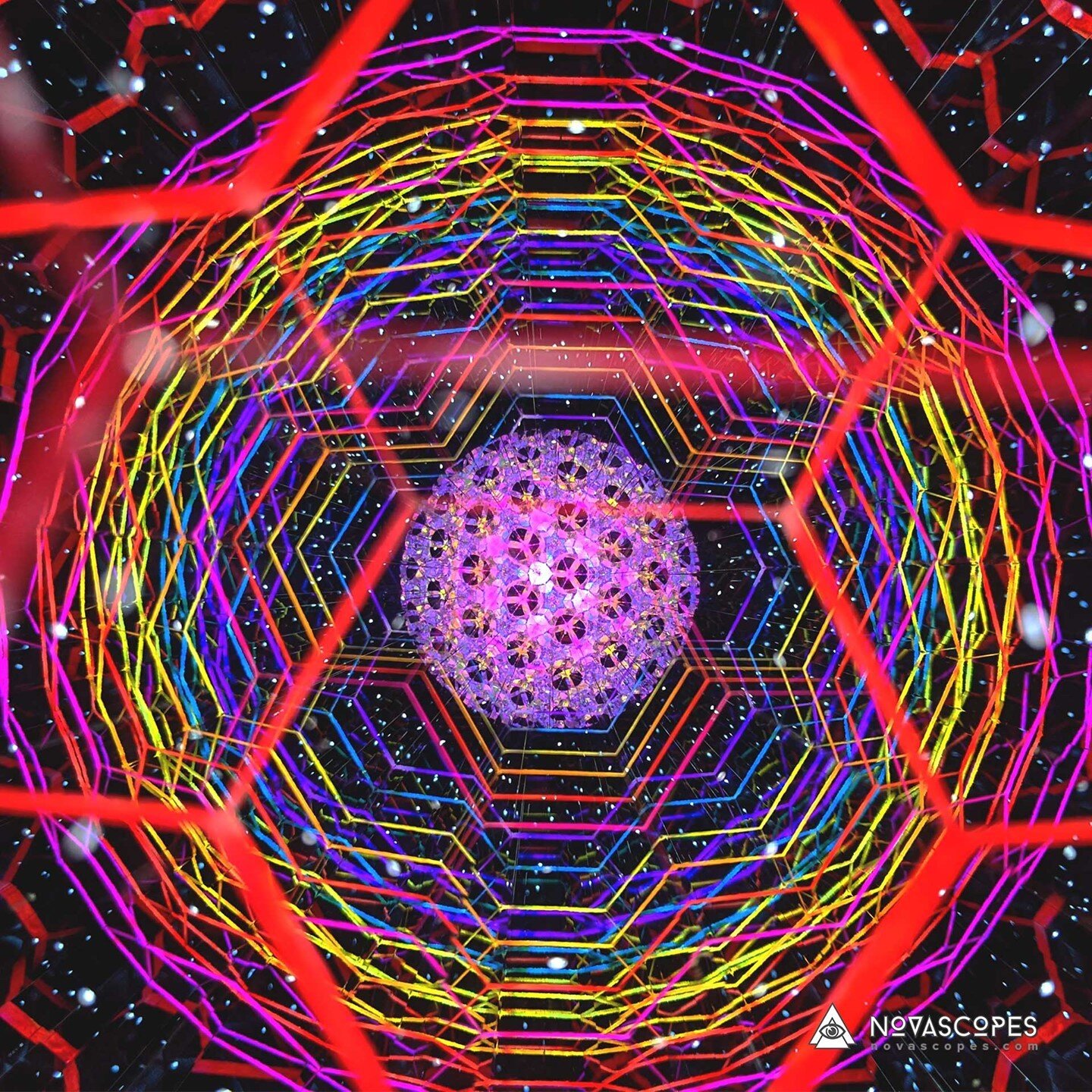 Lovely interior shot of a 12-inch &quot;Slim&quot; Nova Scope
.
.
.
.
.
#kaleidoscope #novascopes #wow #geometricart #handmade #kaleidoscopeart #stainedglassart #sacredgeometry #psychedelicart #fractals