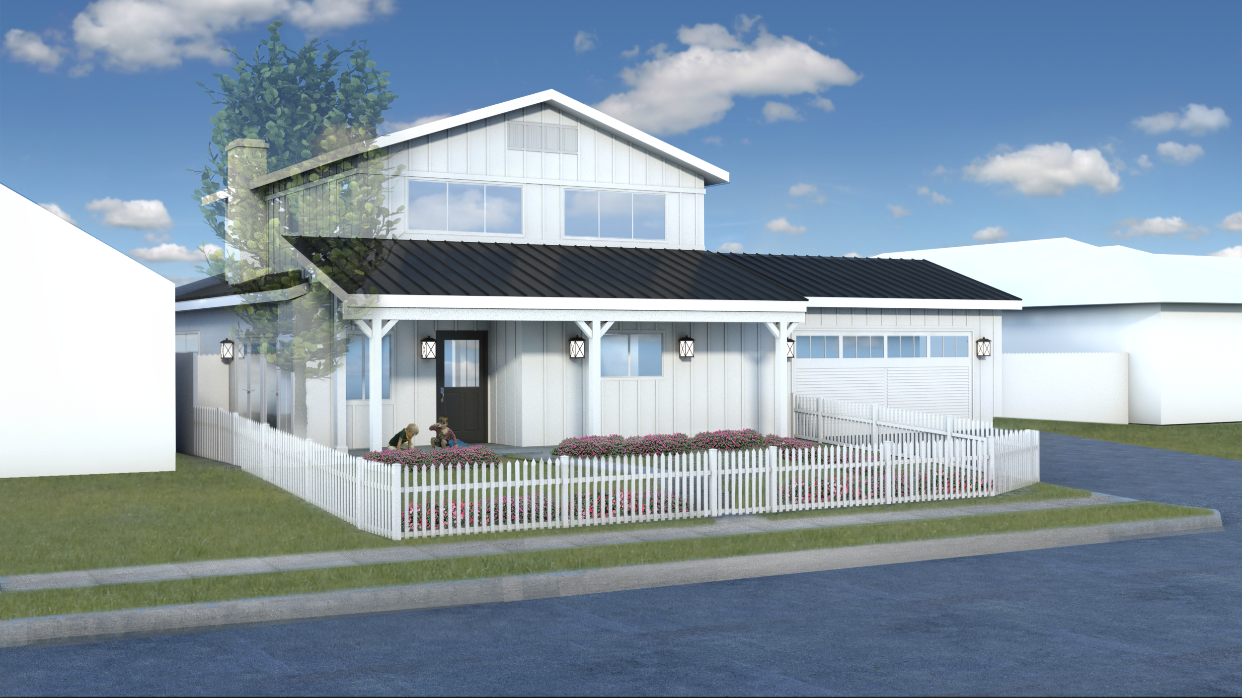 Contemporary Farmhouse Home Design, Costa Mesa, California