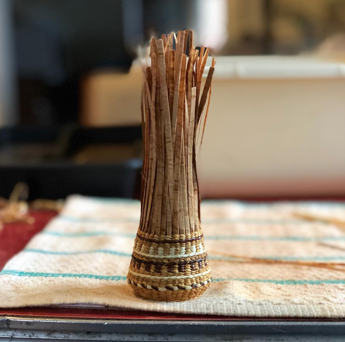 Basket and photo by Kandi McGilton (Metlakatla Indian Community)