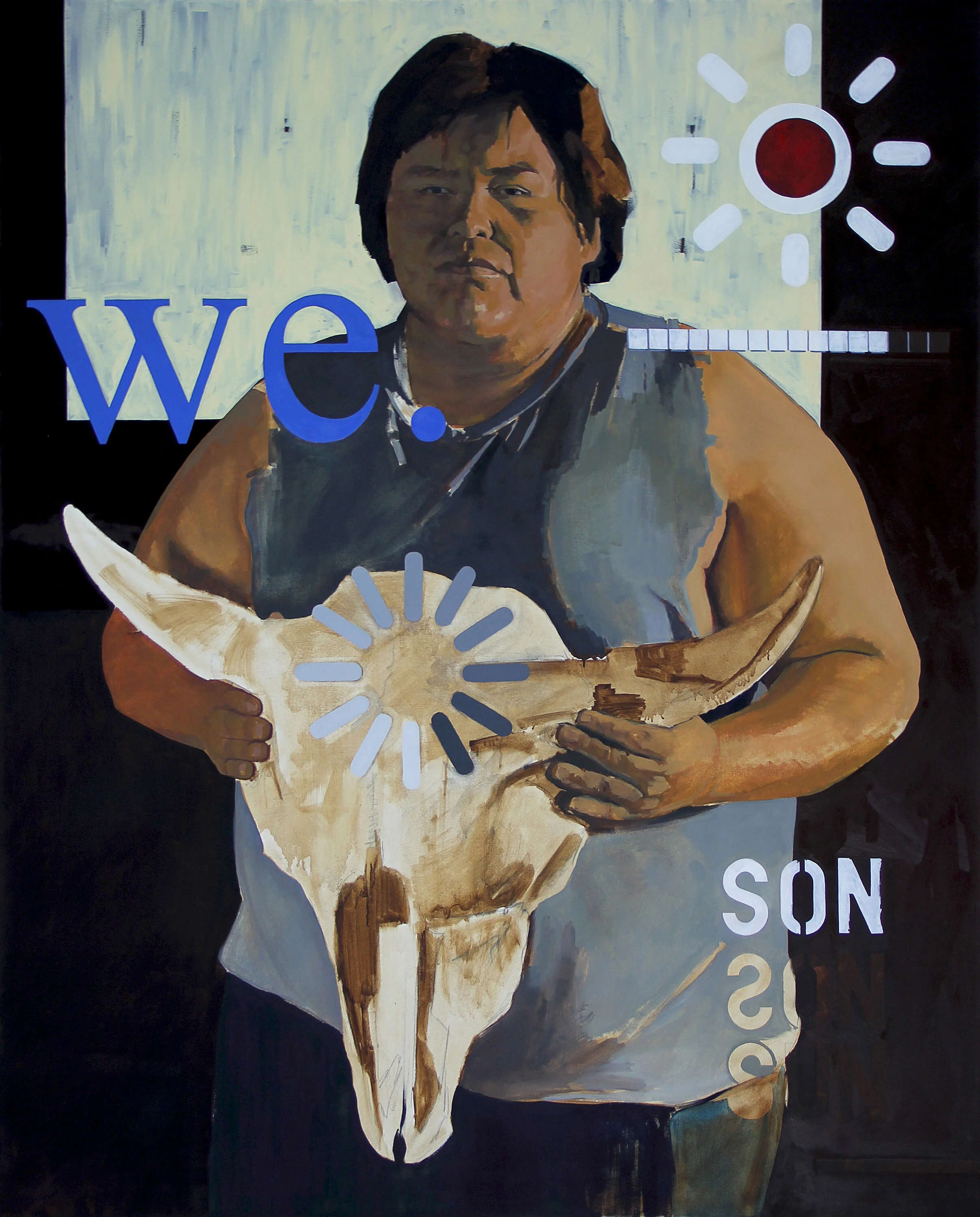 “Wi” (2018). Oil on canvas by Keith BraveHeart