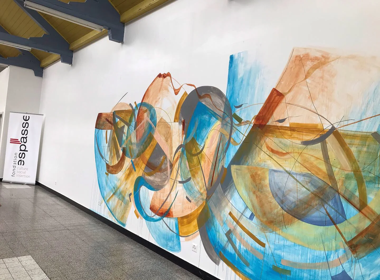  Yin Flow 212  Mural at Fondation Esp’Asse, Nyon, Switzerland,  2019  In association with Trélex Residency 