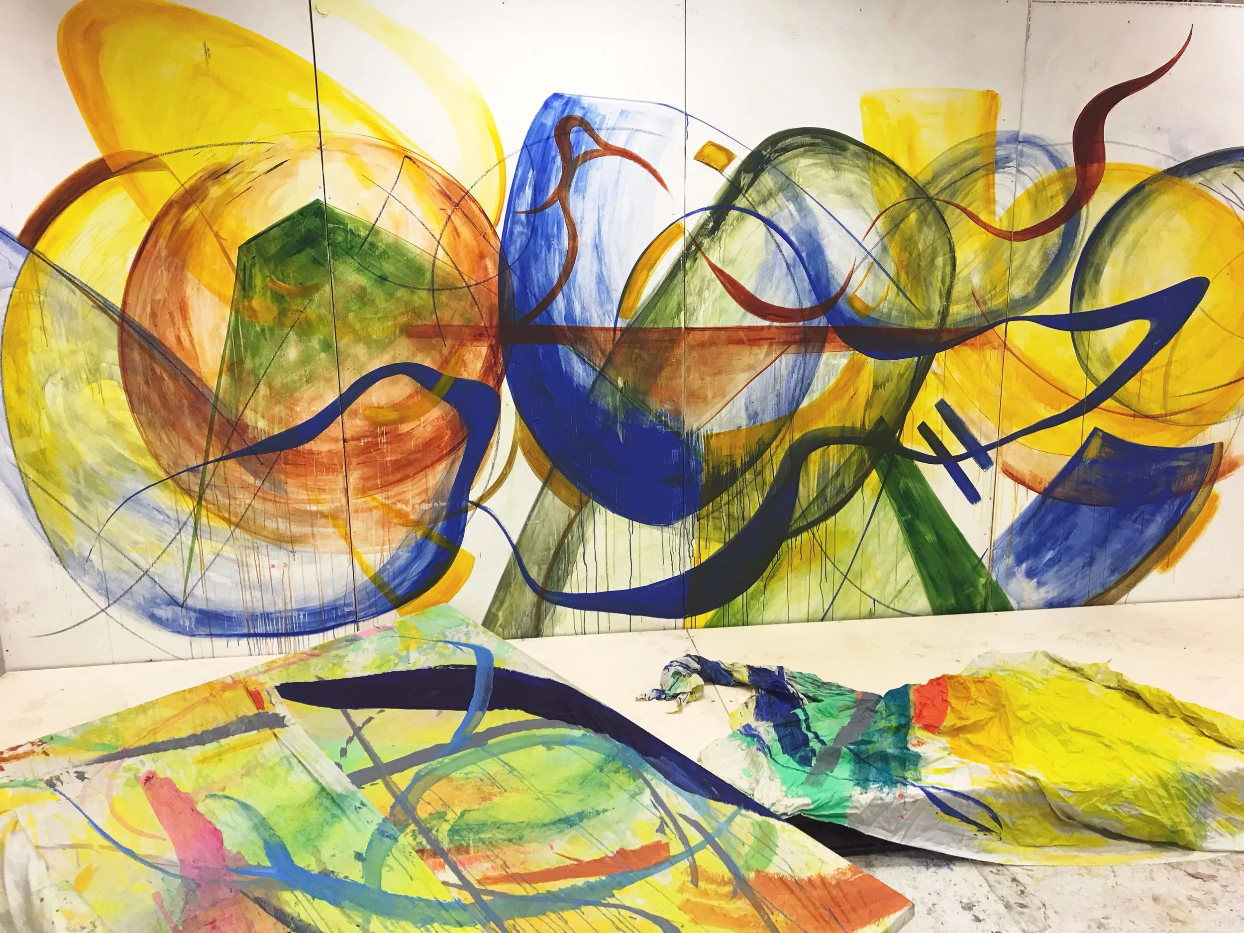  Unit 2  Mural / Installation  Mixed media.  Chelsea College of Arts, London  2019 
