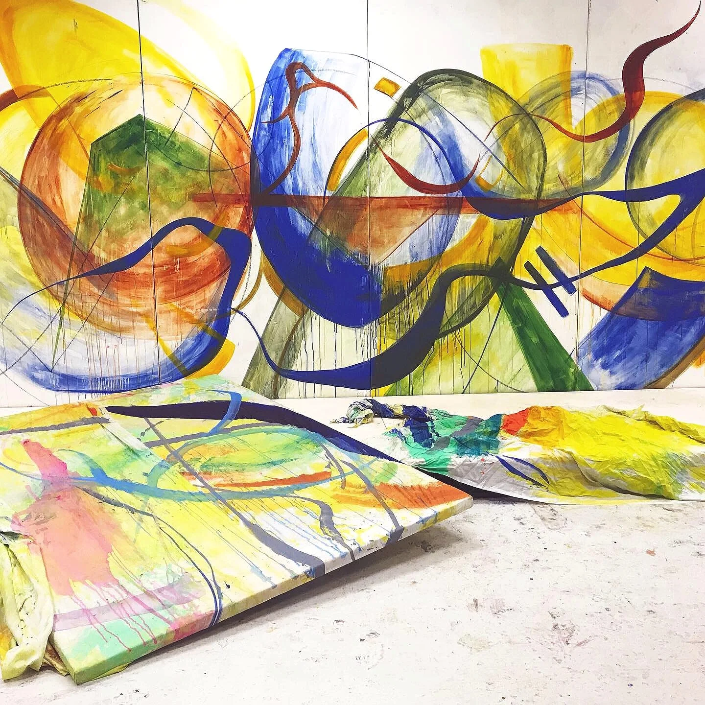  Unit 2  Mural / Installation  Mixed media.  Chelsea College of Arts, London  2019 