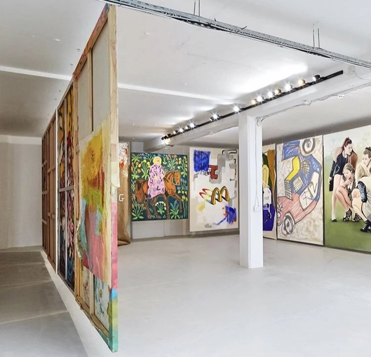 Beyond The Veil, Acrylic on canvas, 250 x 180 x 4 cm / 98 x 71 x 1.6 in 2019 Full English exhibition, 4-25 October, 2019 with DATEAGLE at Platform Southwark, 1 Joan Street, London, SE1, Southwark, England, UK Full English exhibition, 4-25