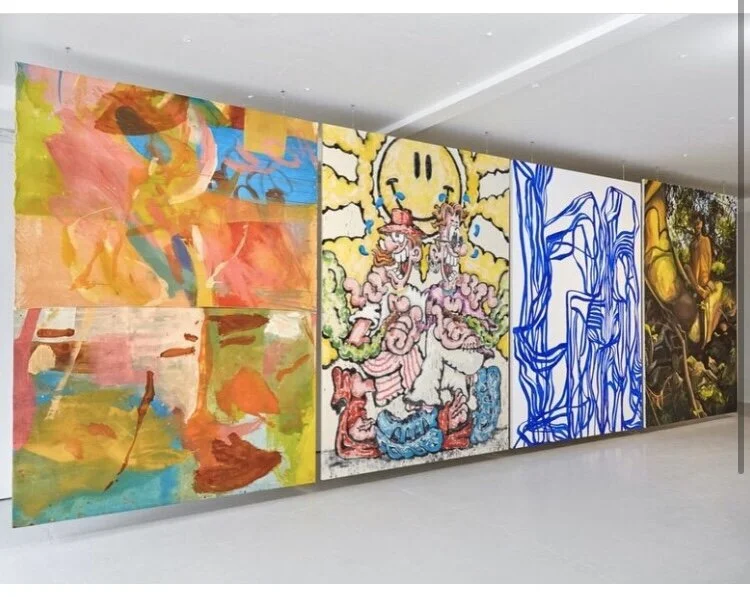 Beyond The Veil, Acrylic on canvas, 250 x 180 x 4 cm / 98 x 71 x 1.6 in 2019 Full English exhibition, 4-25 October, 2019 with DATEAGLE at Platform Southwark, 1 Joan Street, London, SE1, Southwark, England, UK Full English exhibition, 4-25