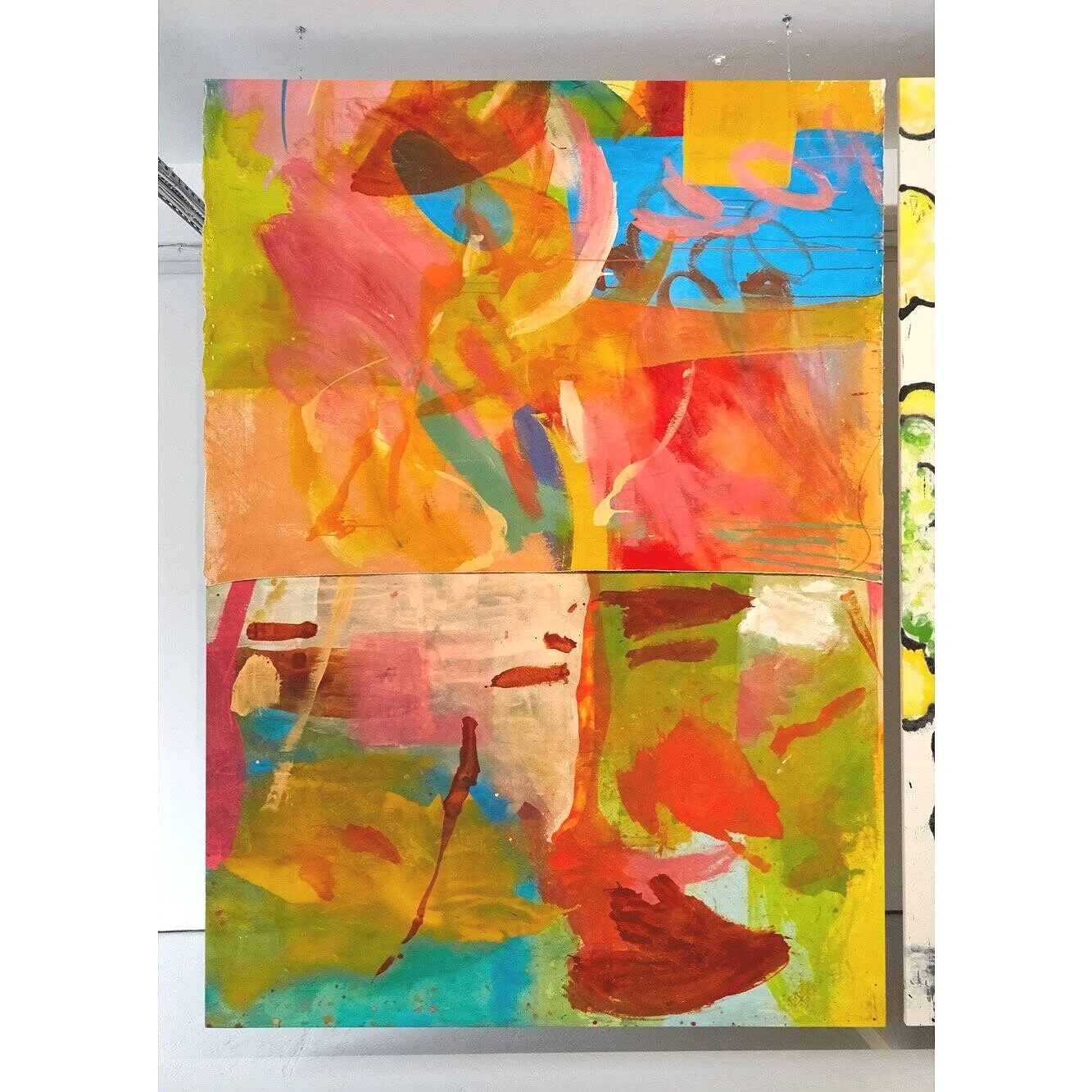  Beyond The Veil,  Acrylic on canvas,  250 x 180 x 4 cm / 98 x 71 x 1.6 in  2019  Full English exhibition, 4-25 October, 2019 with DATEAGLE at Platform Southwark,  1 Joan Street,  London,  SE1,  Southwark,  England,  UK    'Full English’ curated by @