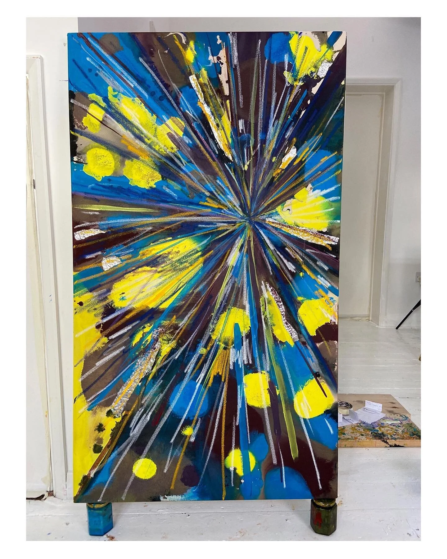 Magnum opus 💫 🛰️. This series&hellip; it&rsquo;s really a labour of love and also a bit of a headache. I&rsquo;m hoping that there&rsquo;ll be a big solo show of this huge body of work with masses of space for these paintings which I started in Oct