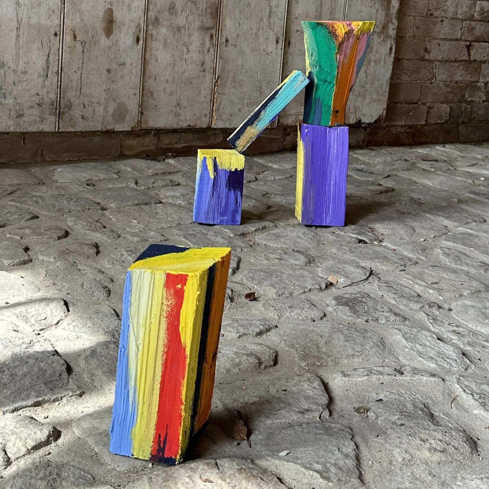 MERAKI, sculpture, Acrylic on wood, May, 2025, Marlborough, England, UK
