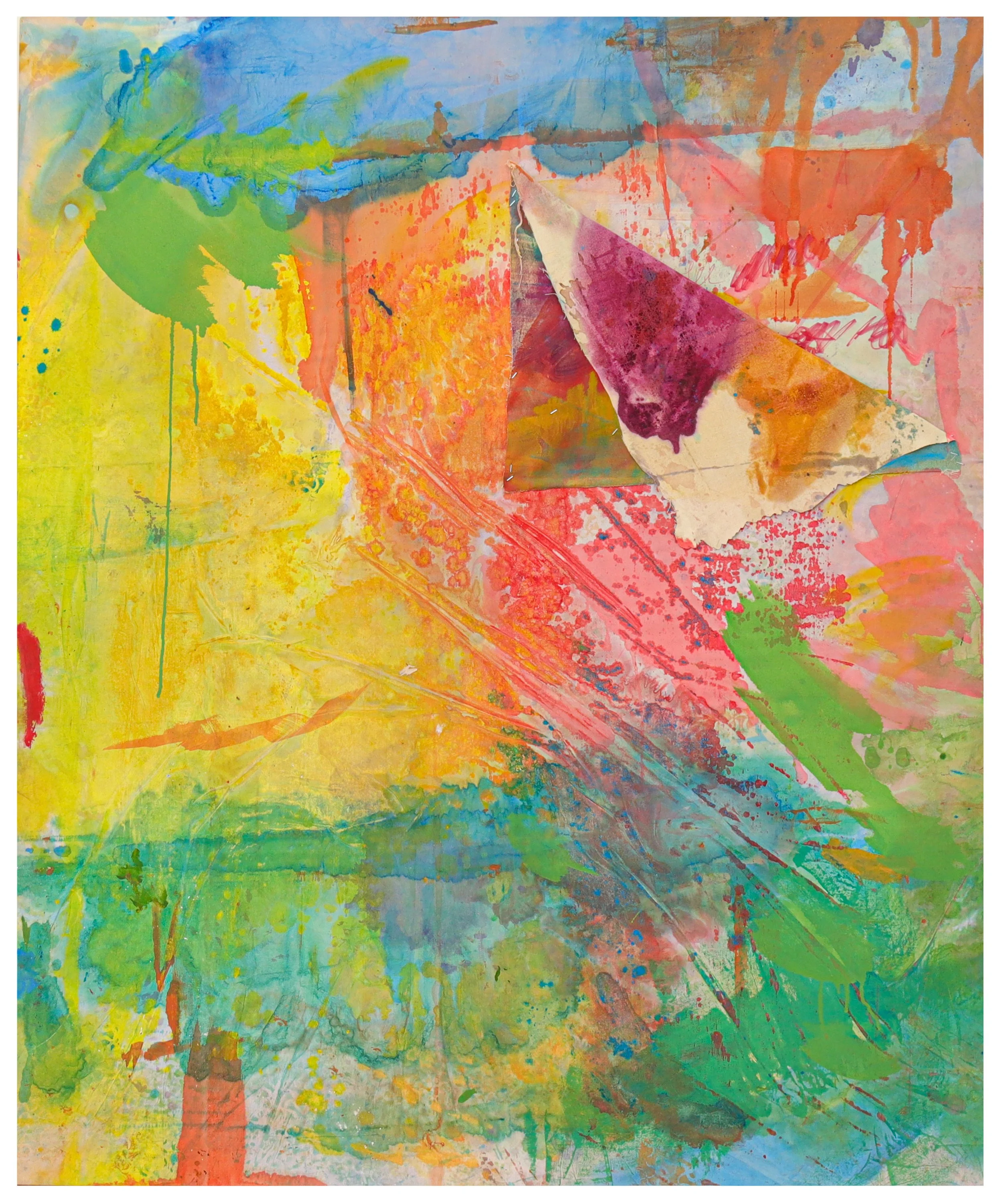  TO BE HOME  
   2020 
   Oil and botanical dyes on bedsheets with canvas  
   156 × 130.5 cm 
 