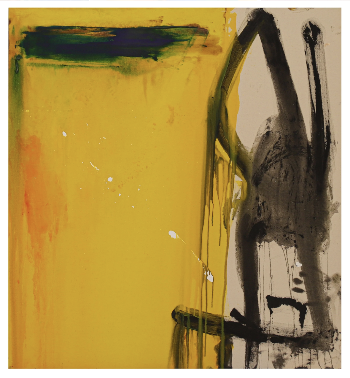  FLOCK, FOLLOW, FALL  
   2020 
   Acrylic and oil on canvas 
   130 × 120 cm 
 