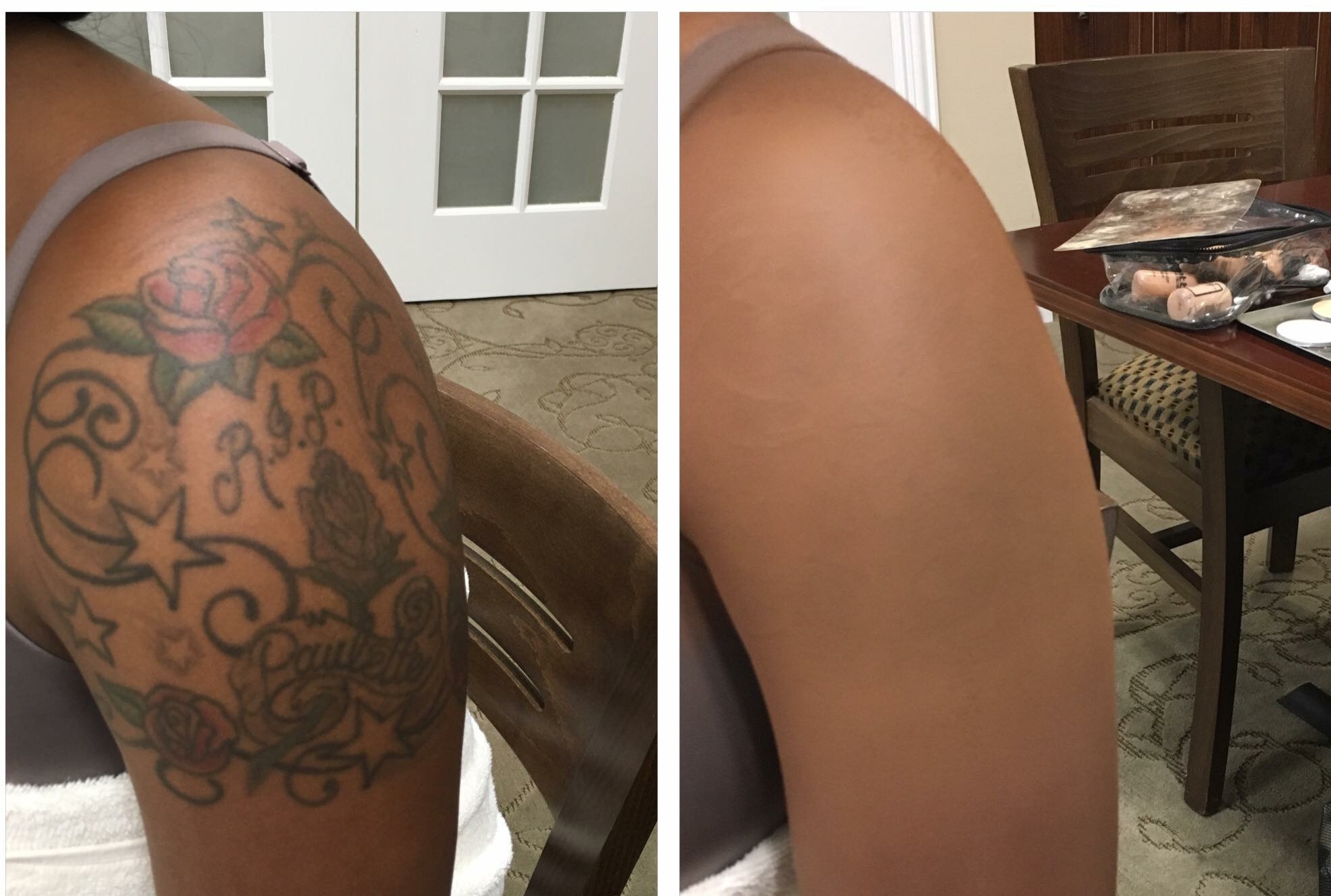 Spray tan with floral vine leg stencil  Tan tattoo Polynesian tattoo  Tattoos