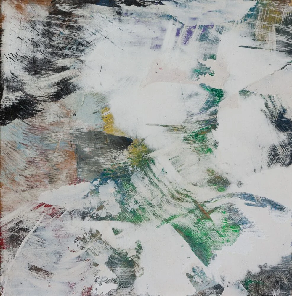 SKY 4, 15"X15". oil/plaster on plywood, 2017 - SOLD
