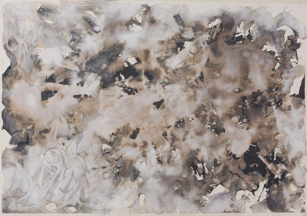 AIR 1, 27"X39, ink/plaster on paper, 2016