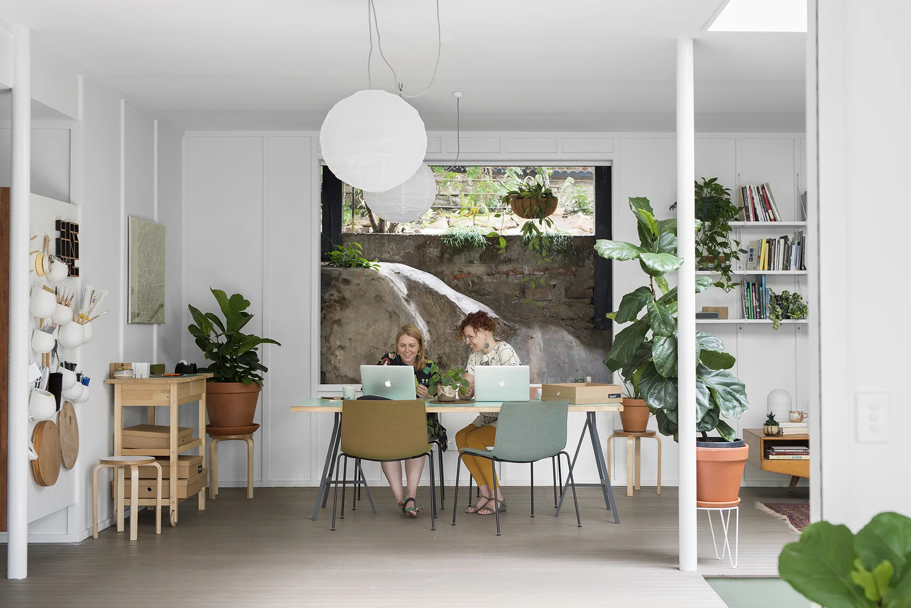 Suzie and Laura say they are nomadic workers, though lately they can most often be found working together in the newly renovated studio underneath Suzie’s Queenslander home in Highgate Hill.
