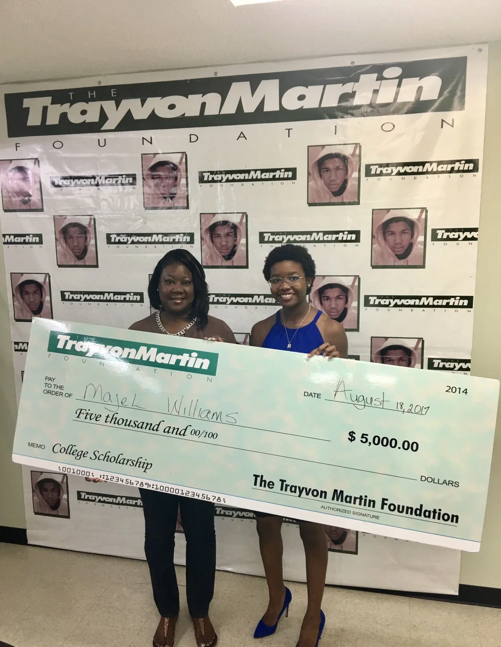 2017 NYAH FELLOW MAJEL WILLIAMS NAMED TRAYVON MARTIN FOUNDATION SCHOLAR