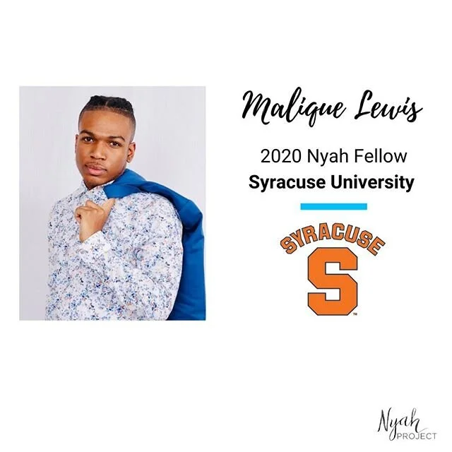 Congratulations to #NyahProject2020 fellow, Malique Lewis, graduate of Miami Lakes Edu. Center. Malique will bleed orange @syracuseu in the fall! ⠀
#NyahProject #NyahFellow #TravelAwakensLeaders #2020Graduate