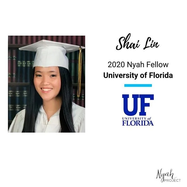Congratulations to #NyahProject2020 fellow, Shai Lin! Shai is a graduate of @mastmantas and will be attending @uflorida in the fall! ⠀
#NyahProject #NyahFellow #TravelAwakensLeaders #2020Graduate