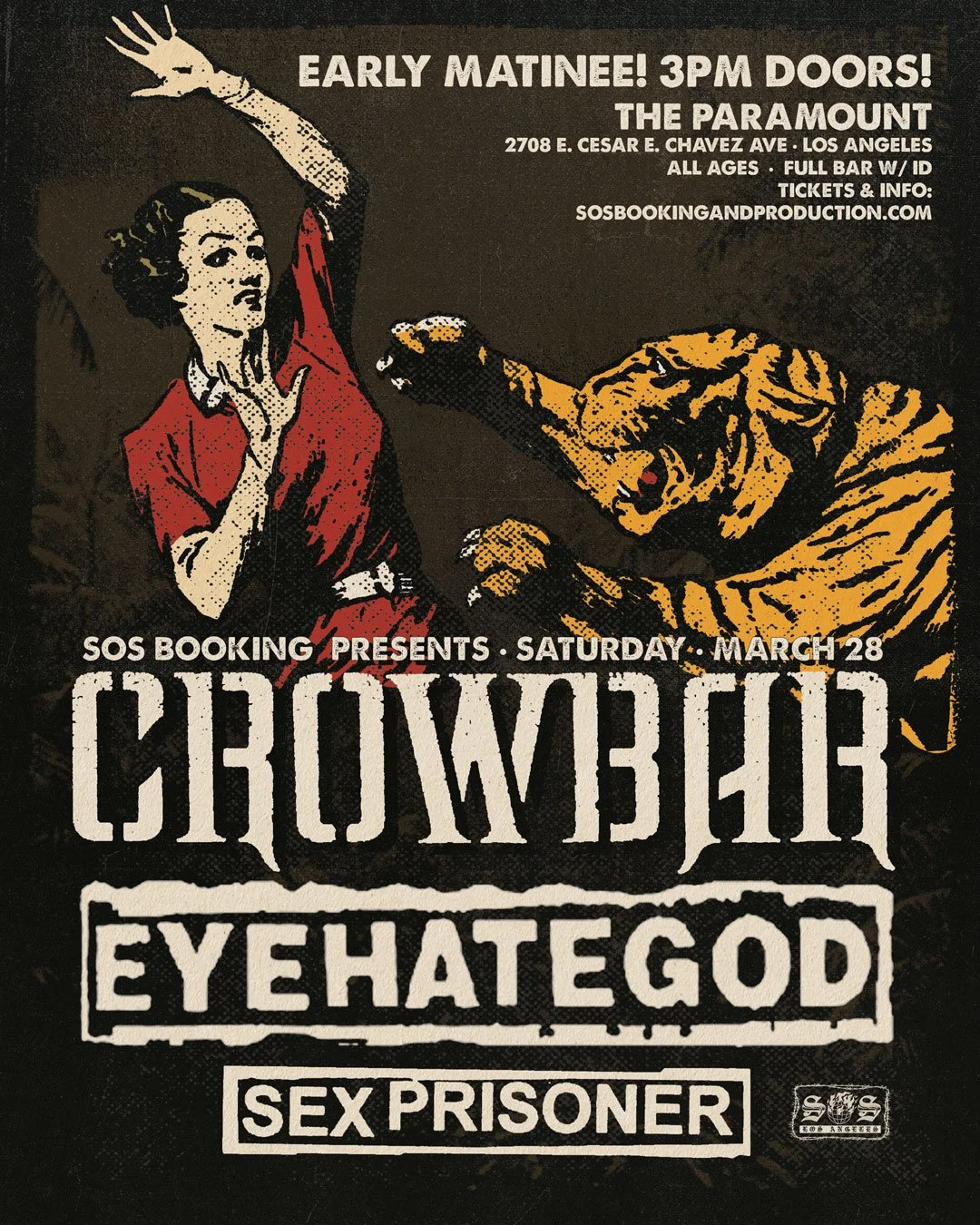 CROWBAR + EYEHATEGOD - EARLY SHOW! 3PM DOORS!
