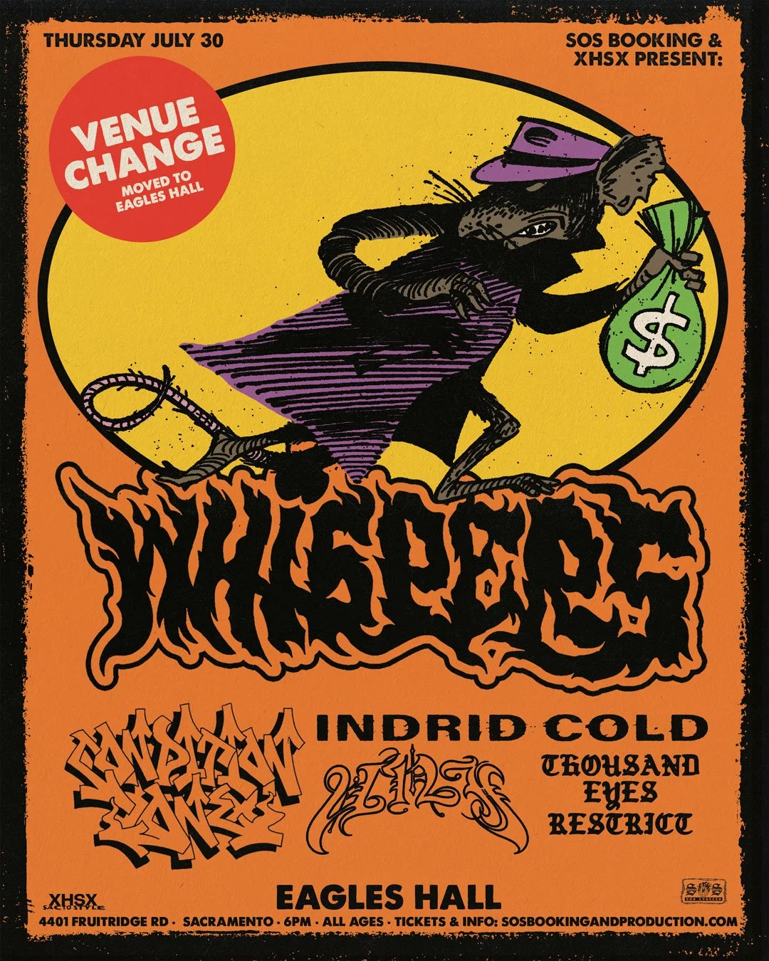 WHISPERS - SACRAMENTO ***VENUE CHANGE***