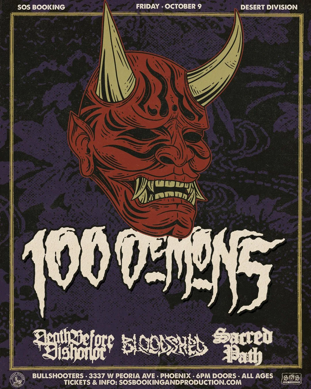 100 DEMONS - PHOENIX - CHANGE OF VENUE!