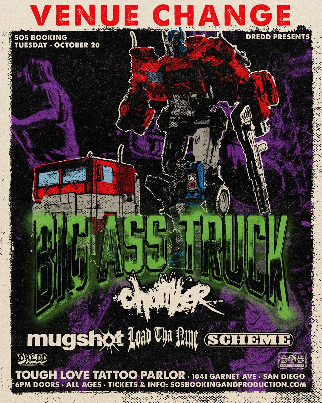 BIG ASS TRUCK - SD - VENUE CHANGE 